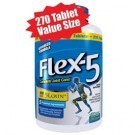 Flex-5 is Glucosamine Chondroitin, MSM, 5-LOXIN® and a Joint Flare-up Complex in a 270ct Value Size